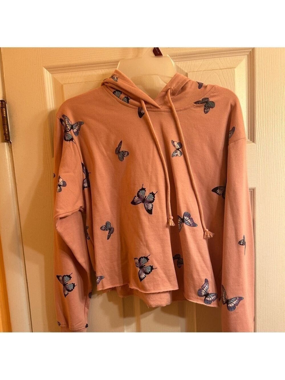 No Boundaries butterfly cropped hoodie